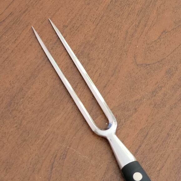 Vintage EKCO Meat Carving Fork Black Handle Stainless Steel Lenght 11.75" - Picture 3 of 8